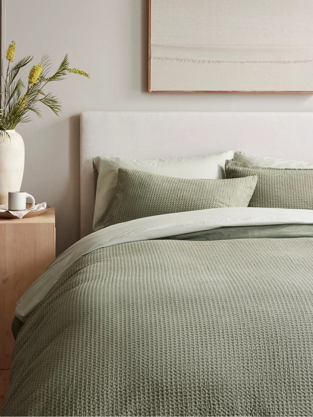 NWOT Organic Luxe Honeycomb Duvet Cover - QNJRA170829